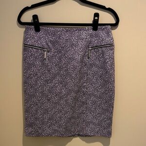 Michael Kors | Black & White Textured Pencil Skirt